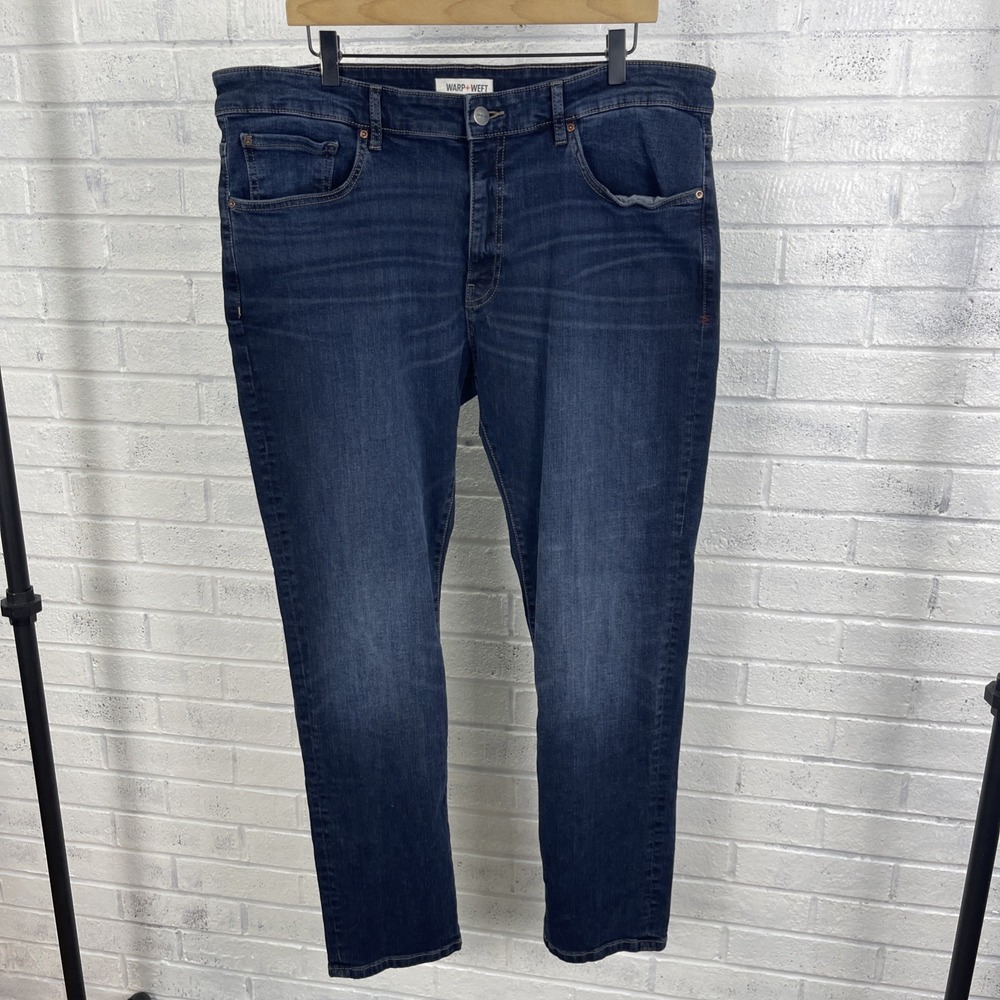Warp &‎ Weft HND Tokyo Skinny Jeans Mens Size 38 Dark Wash Stretch Minimalist